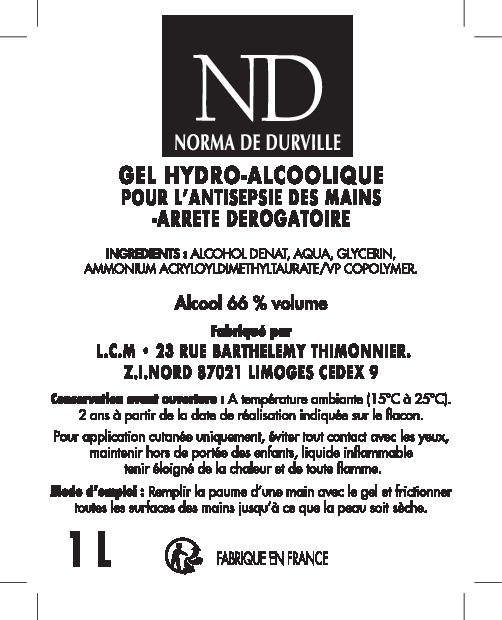 THERA ESTHETIQUE Grossiste En Produit Esthetique Bretagne 30644 Etiquette 1L V2 GEL HYDRO ALCOOLIQUE