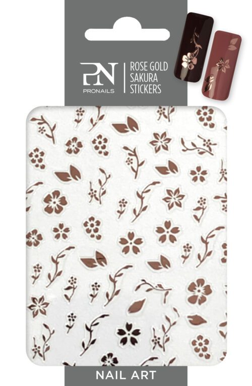 Thera Esthetique Grossiste En Produit Esthetique Bretagne 30608 Rose Gold Sakura Nail Stickers
